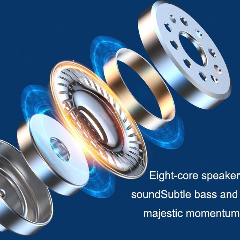 Wireless In-ear Gaming Earphones with Digital Display - Black