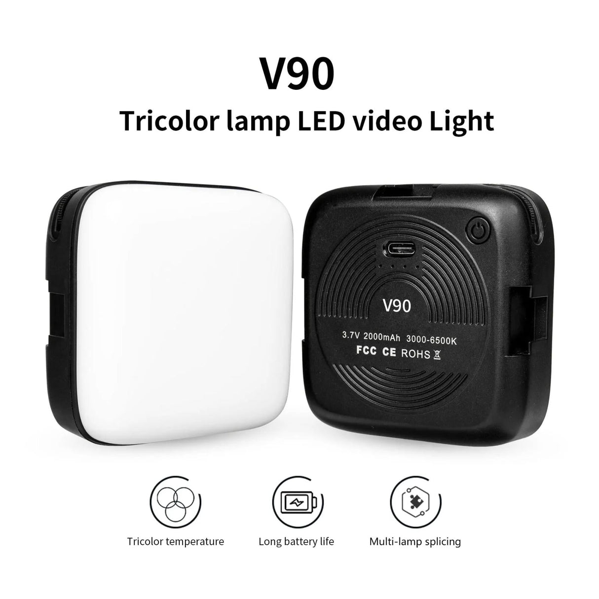 Portable V90 Led Fill Light for Mobile Beauty Live Streaming