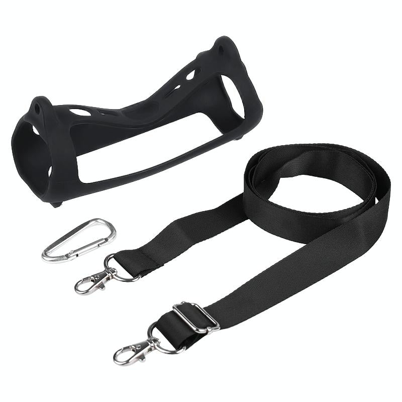 Portable Silicone Case with Shoulder Strap for Jbl Flip 6 Speaker - Black
