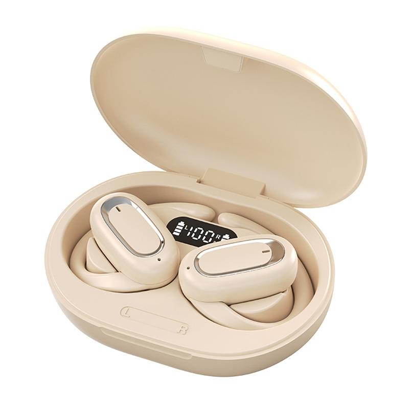 Adjustable Wireless Bluetooth Earphones with Noise Reduction - Skin-colour