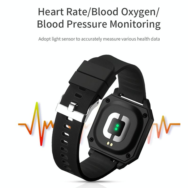 0.96 Inch Tft Screen Life Waterproof Smart Watch Support Sleep Monitoring / Heart Rate Monitoring / Blood Pressure Monitoring / Pulse Reminder - Black