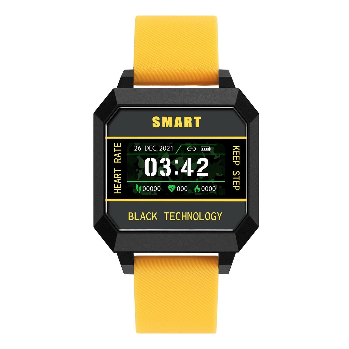 0.96 Inch Tft Screen Life Waterproof Smart Watch Support Sleep Monitoring / Heart Rate Monitoring / Blood Pressure Monitoring / Pulse Reminder - Black