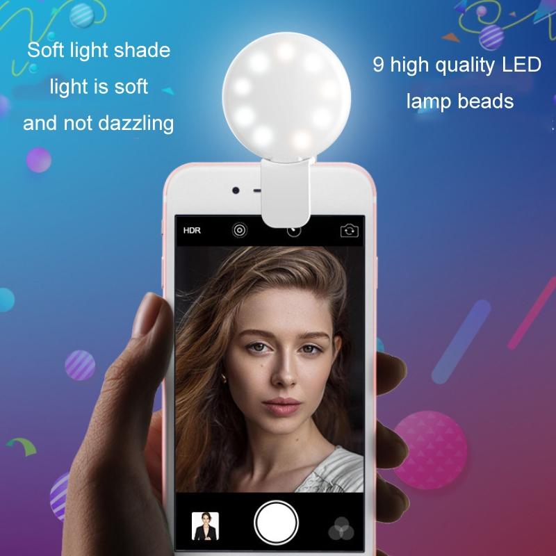 2-pack Led Selfie Light for Mobile Phone Photography - White
