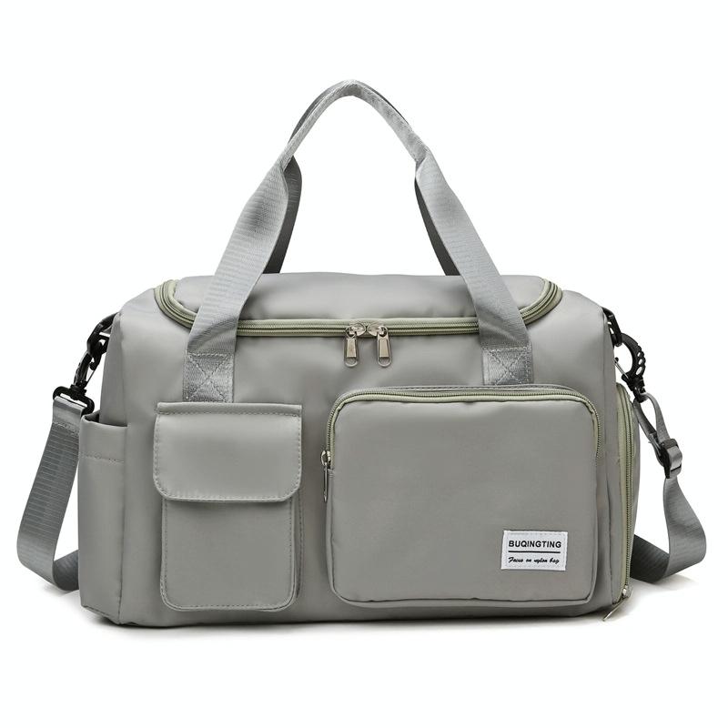 Compact Waterproof Gym Bag for Travel - Size s - Light Grey