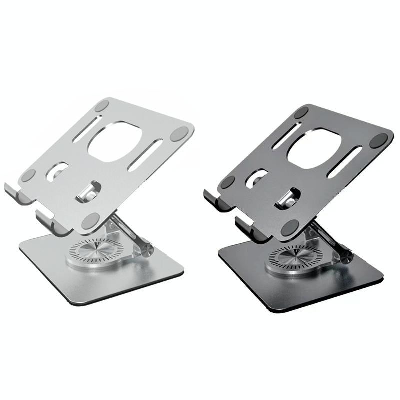 Universal Tablet Stand - 360 Degree Rotating Foldable - Silver