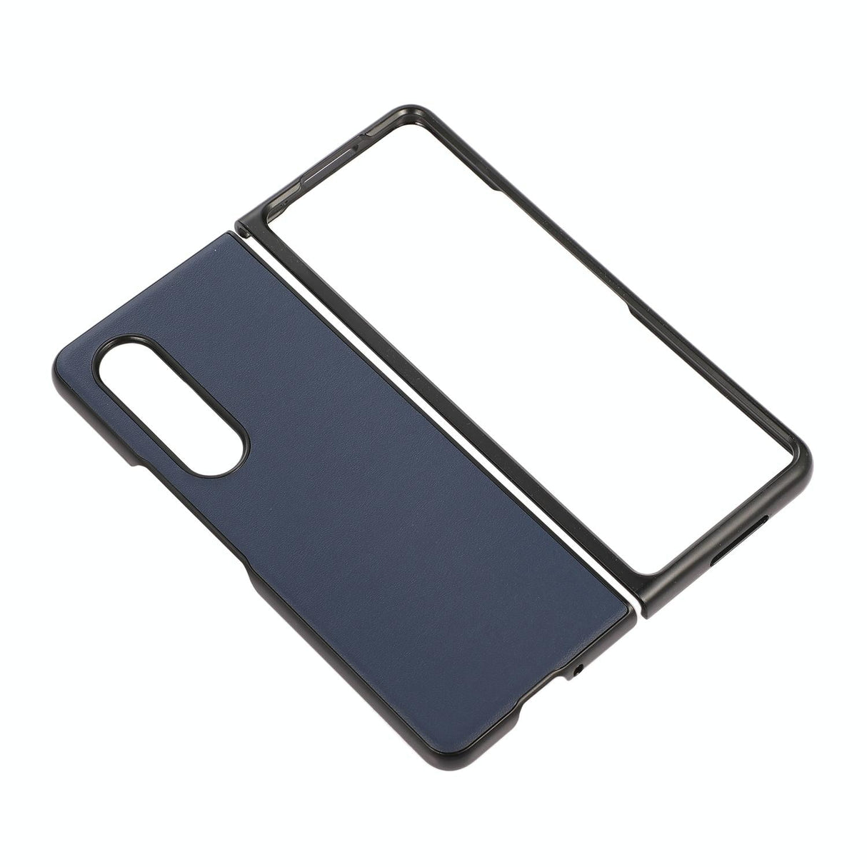 For Samsung Galaxy Z Fold4 5G Sheep Texture Leather Phone Case - Black