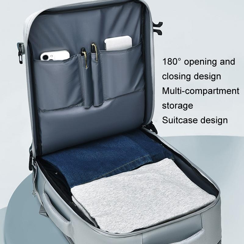 Large Capacity Simple Style Travel Backpack - Black