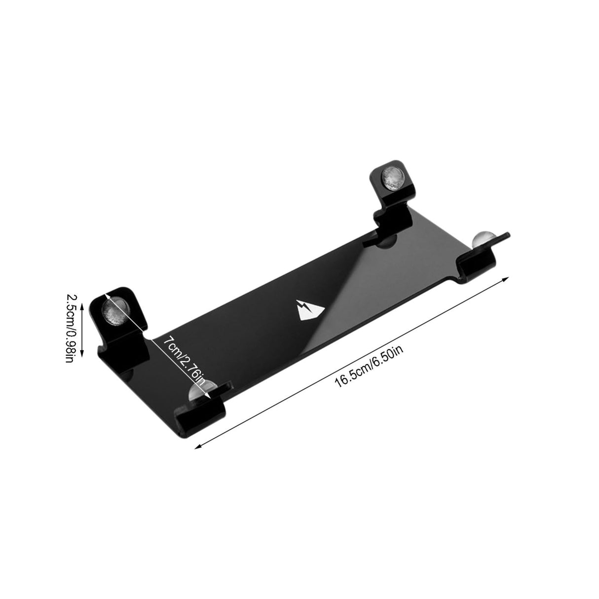 Anti-vibration Desktop Bracket for Bluetooth Speaker - Universal Acrylic Design - Black