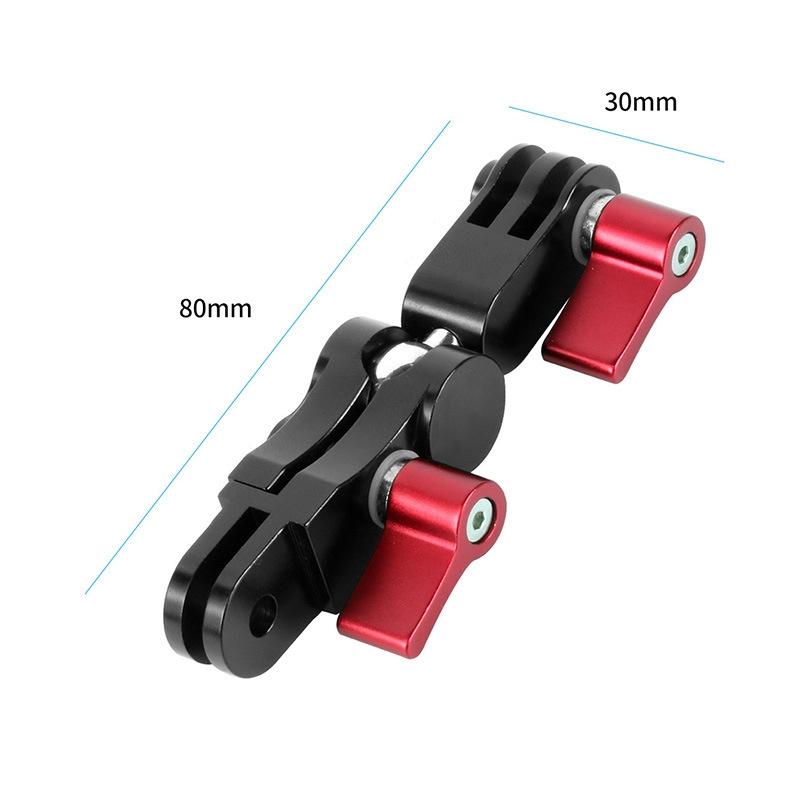 360 Degree Rotating Mount Adapter for Gopro Hero11 - Aluminium Alloy - Red