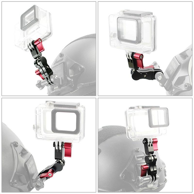360 Degree Rotating Mount Adapter for Gopro Hero11 - Aluminium Alloy - Red