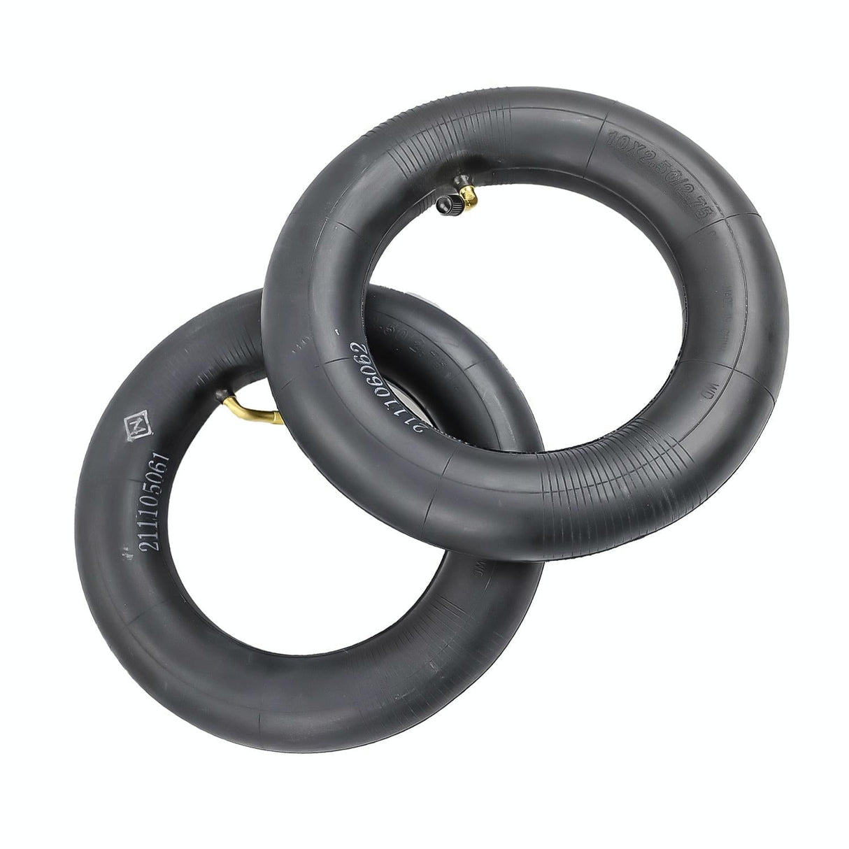 Electric Scooter Inner Tube - 10x2.5 / 2.75 45 Degree Valve Thickened Yellow Stripes