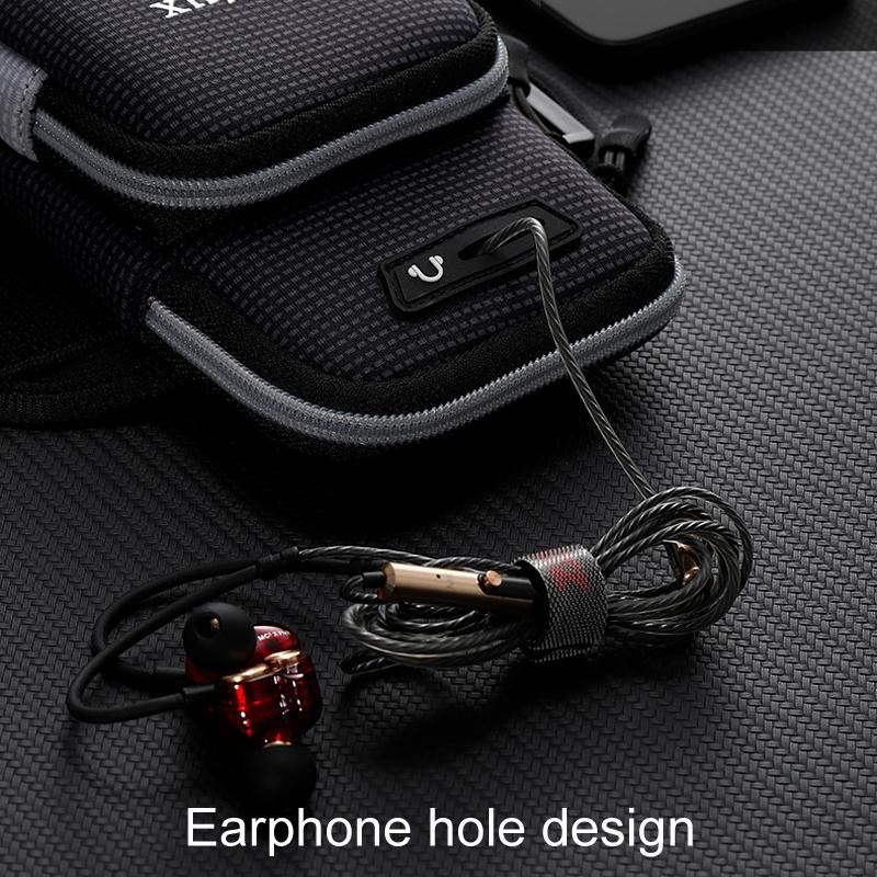 Waterproof Running Arm Bag For Outdoor Sports - Black