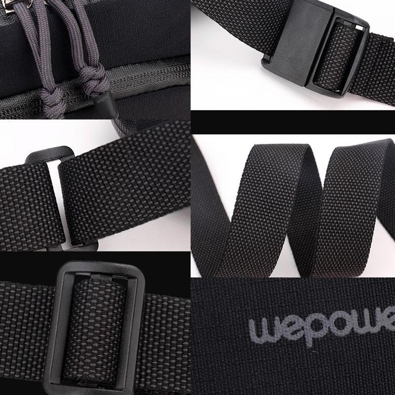 Men Personalized Chest Bag For Commuting - Black