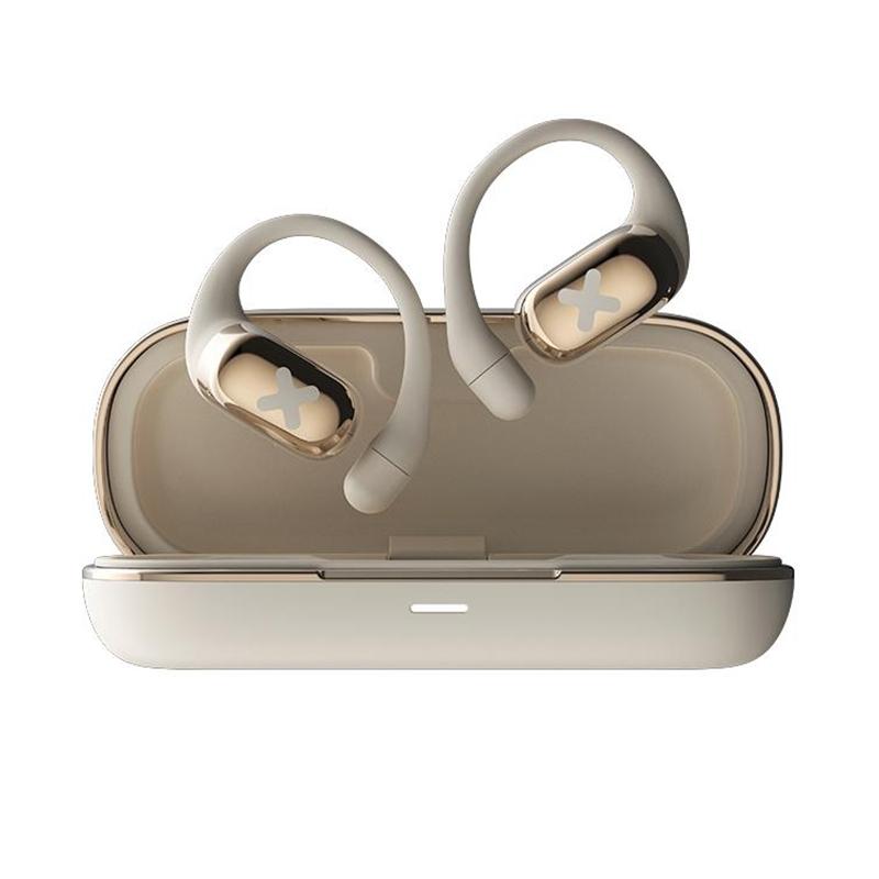 Bluetooth Earphones with Ear-mount Design - Beige