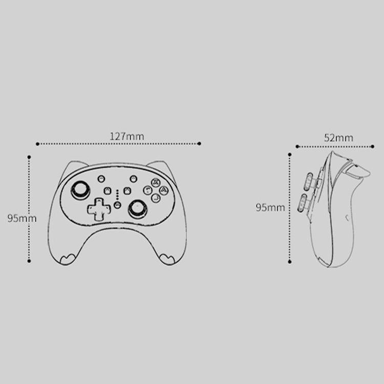 Cat Shaped Wireless Tooth Handle for Nintendo Switch - Blue