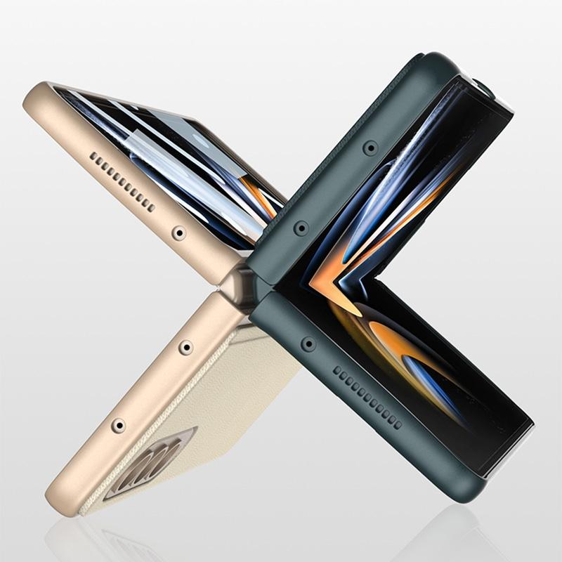 For Samsung Galaxy Z Fold4 5G Foldable Leather Case With Stand - Ultra Thin - Green