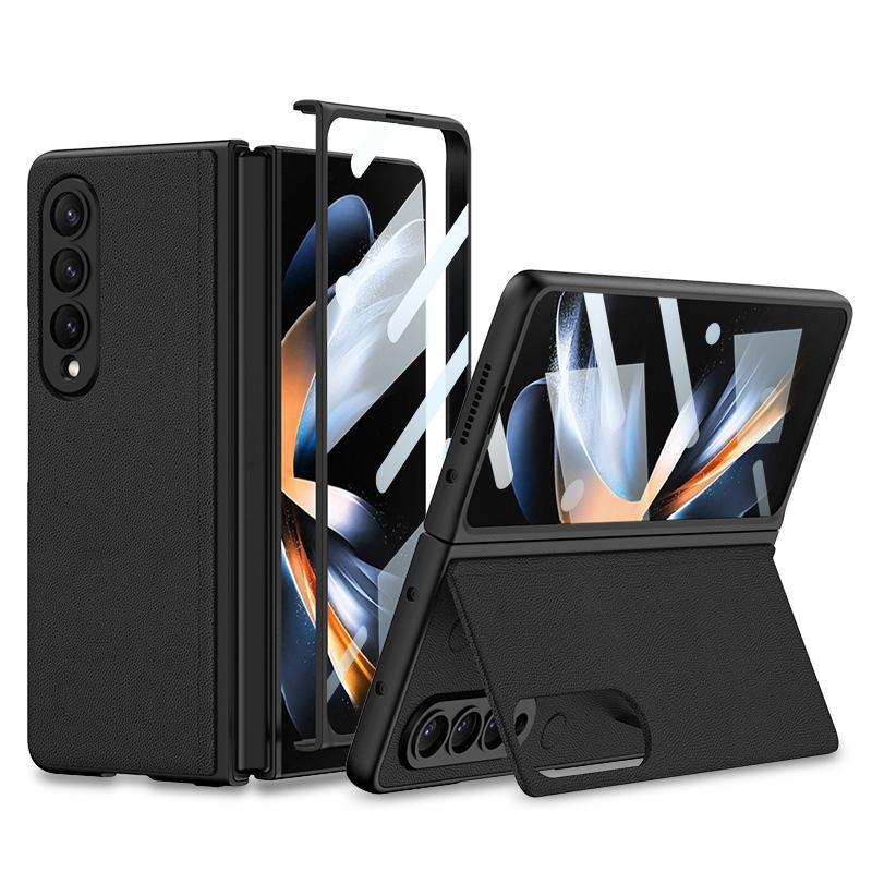 For Samsung Galaxy Z Fold4 5G Foldable Leather Case With Stand - Ultra Thin - Green