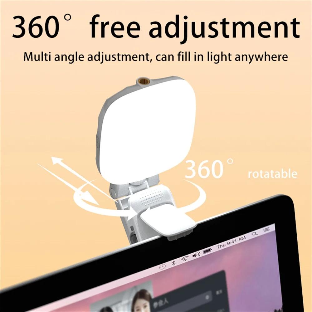 Usb Charging Led Beauty Fill Light for Mobile Phone Live Camera - Black