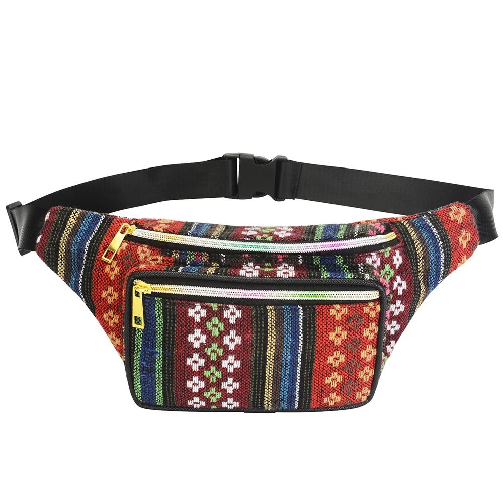 Boho Ethnic Style Waist Bag 34 X 15Cm - Style-A