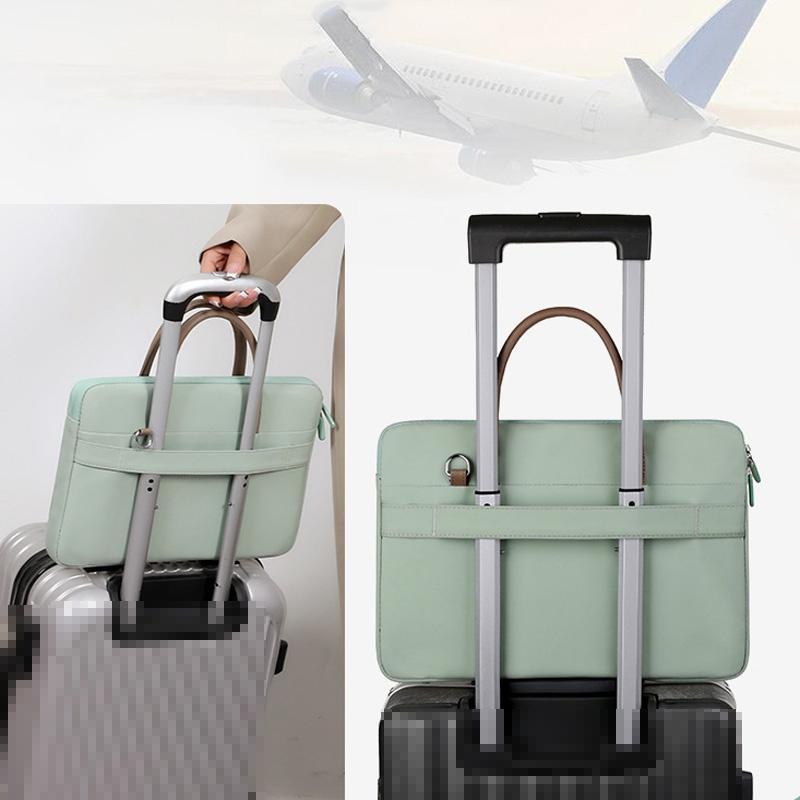 13-13.3 Inch Laptop Bag Crossbody Briefcase in Oxford Cloth - Black - 13 - 13.3 Inch