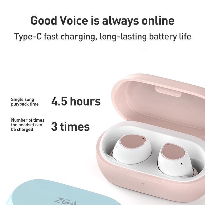 Mini Wireless Bluetooth Earphone - Zga Gs14 Candy - Pink