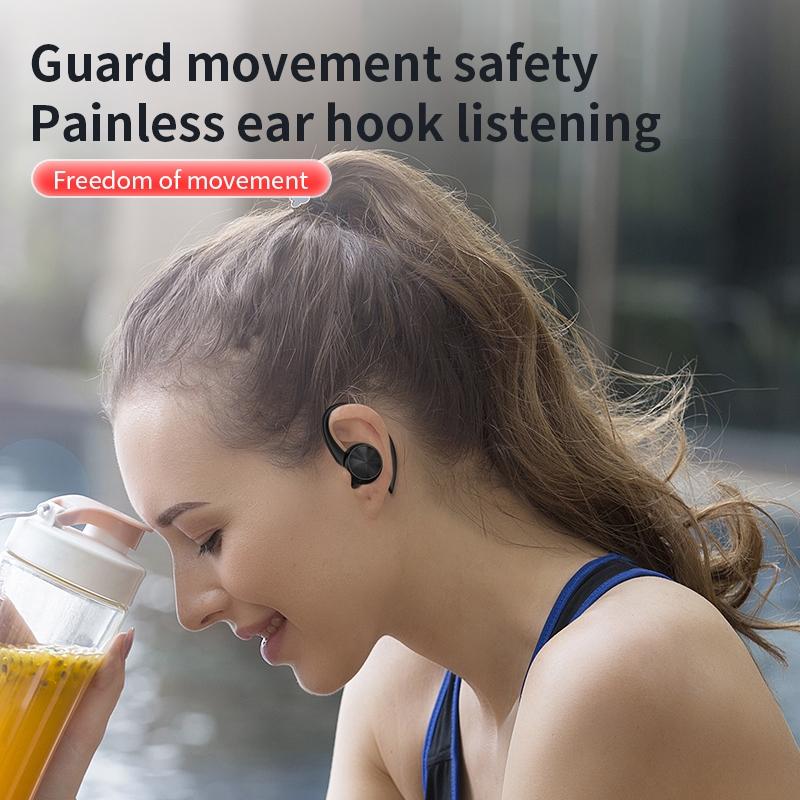 Wireless Earphones with Digital Display and Charging Case - Black
