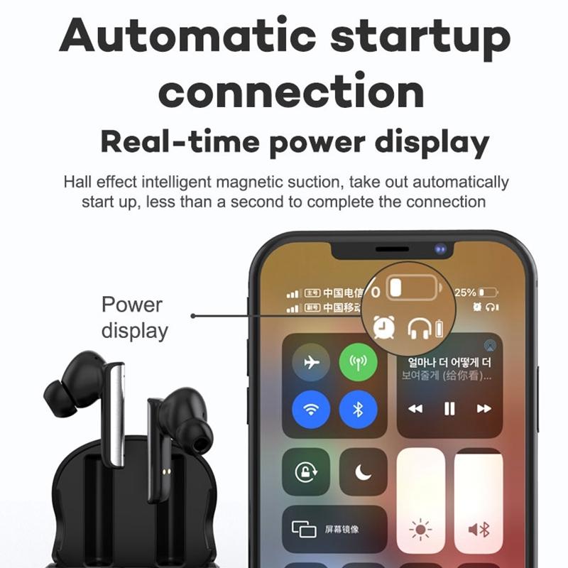 Wireless Anc Bluetooth Earphones - Active Noise Reduction - Black