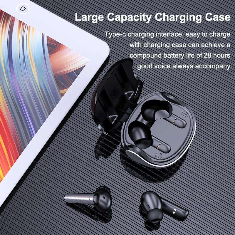 Wireless Anc Bluetooth Earphones - Active Noise Reduction - Black
