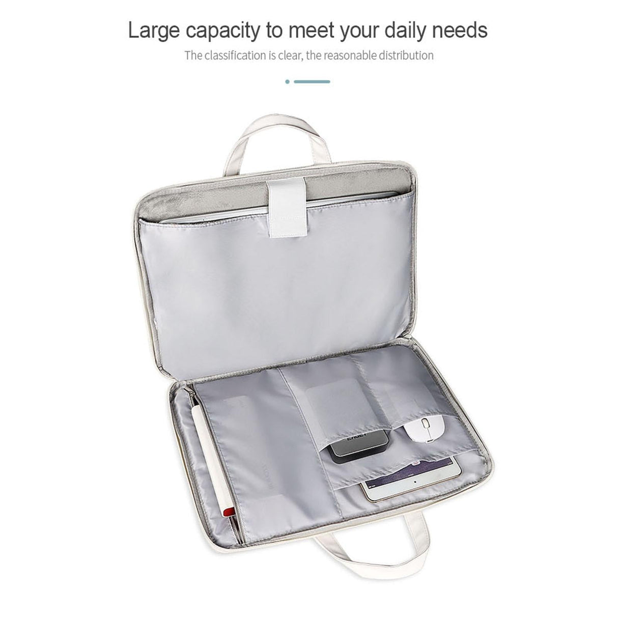 13.3 Inch Lightweight Printed Laptop Bag in Pu Material - Ice Cream