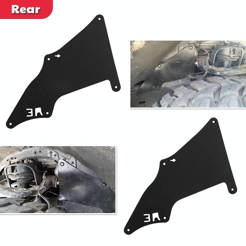 Front Wheel Fender Leather Lining For 03-17 Toyota Prado 2700 4000 Black