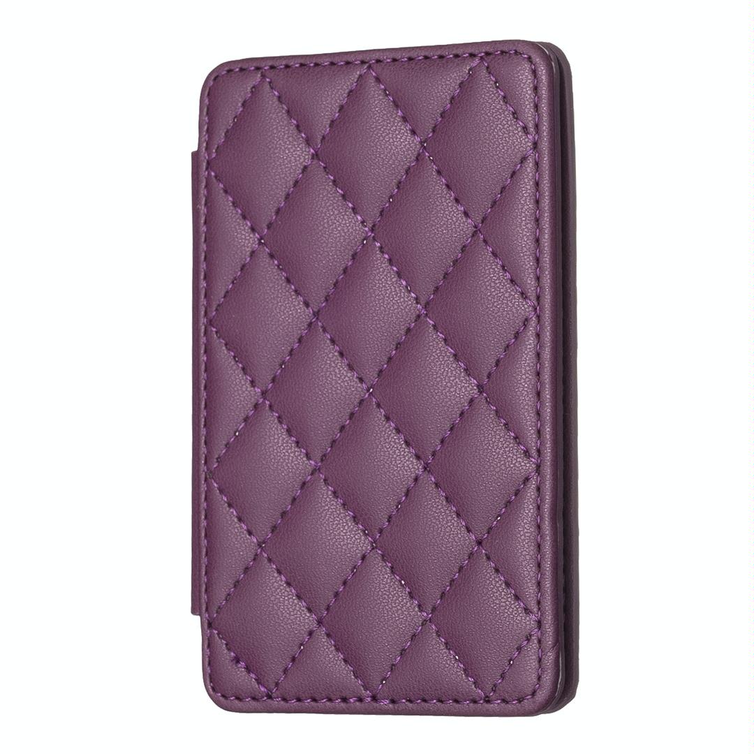Rhombus Pattern Card Bag Back Sticker For Mobile Phones - Dark Purple