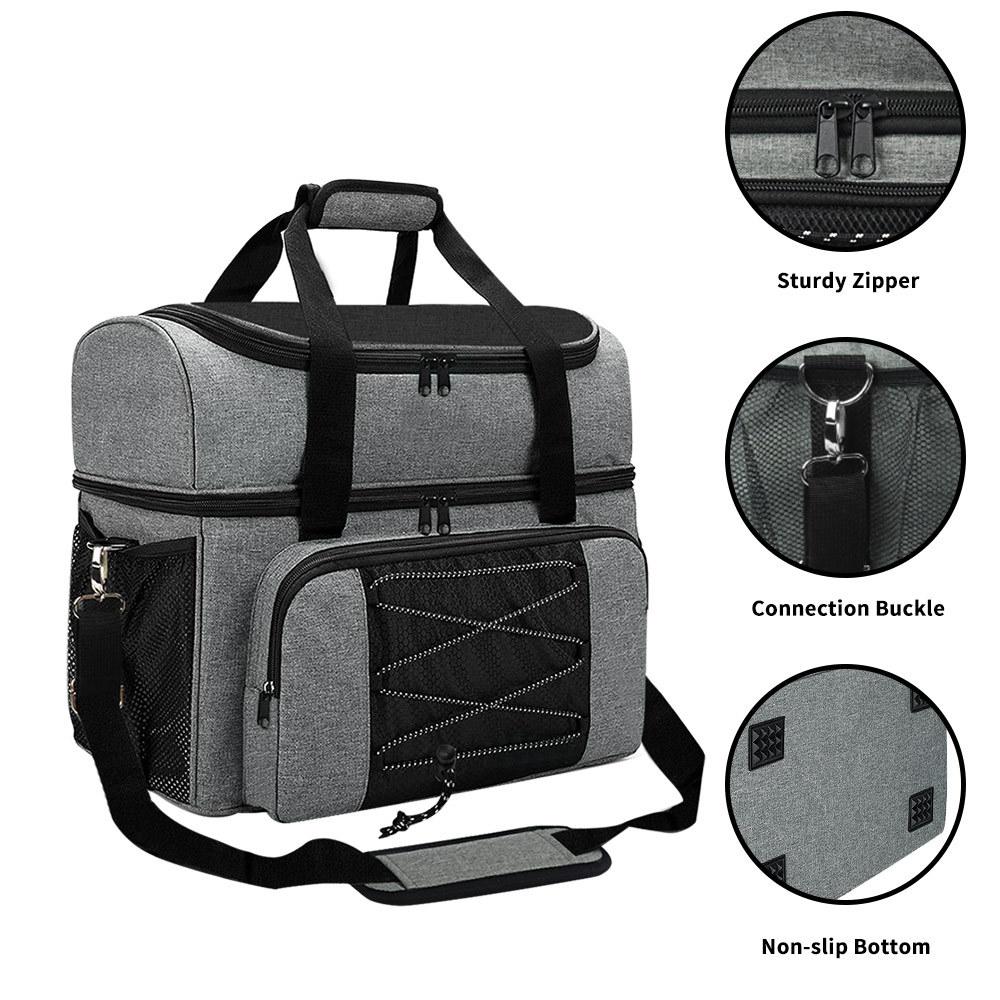 Portable Bowling Tote Bag Grey Sneaker Backpack