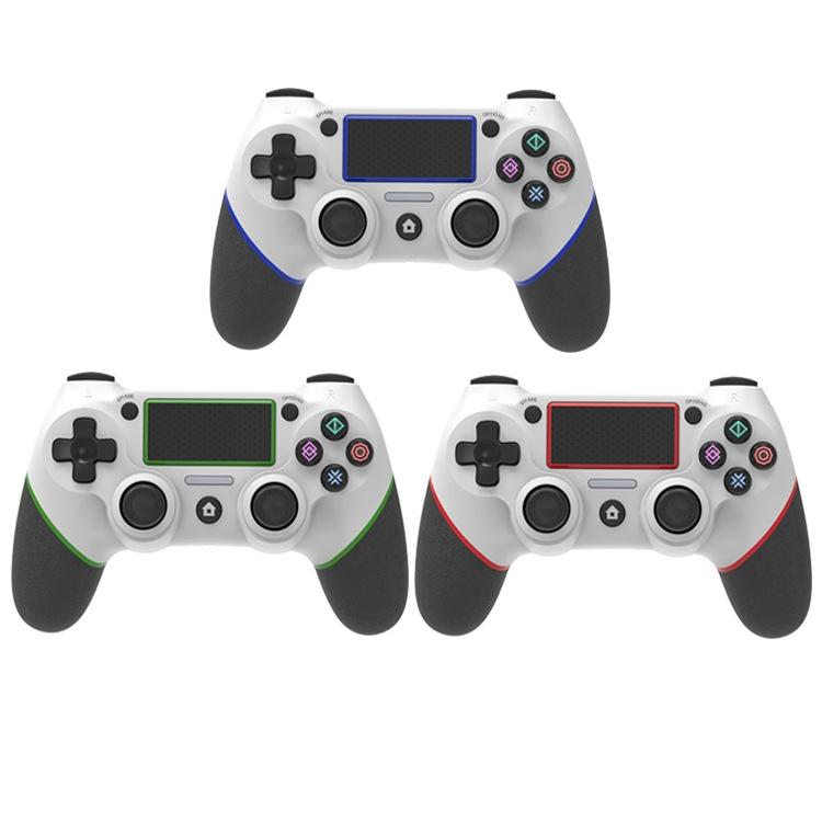 Rubberized Bluetooth Gamepad for Ps4 - Wireless - White Blue