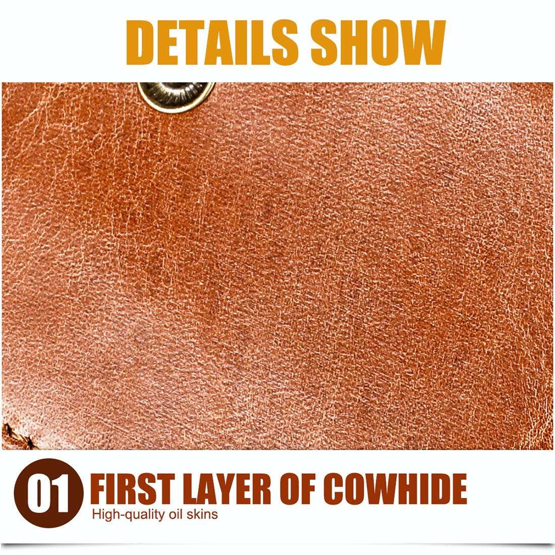 Brown Crazy Horse Leather Card Holder Wallet