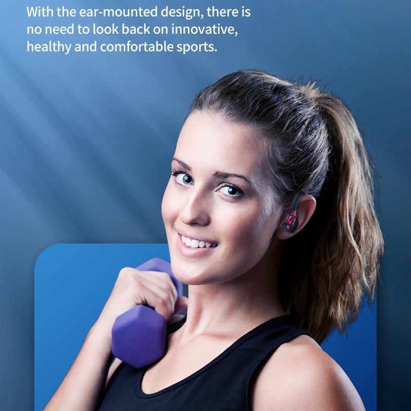 Wireless Bluetooth Earphones with Charging Case - F8 - Black Single Ear