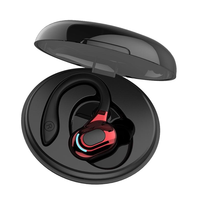 Wireless Bluetooth Earphones with Charging Case - F8 - Black Single Ear