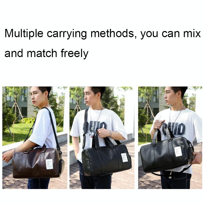 Compact Travel Bag with Shoe Storage - Black