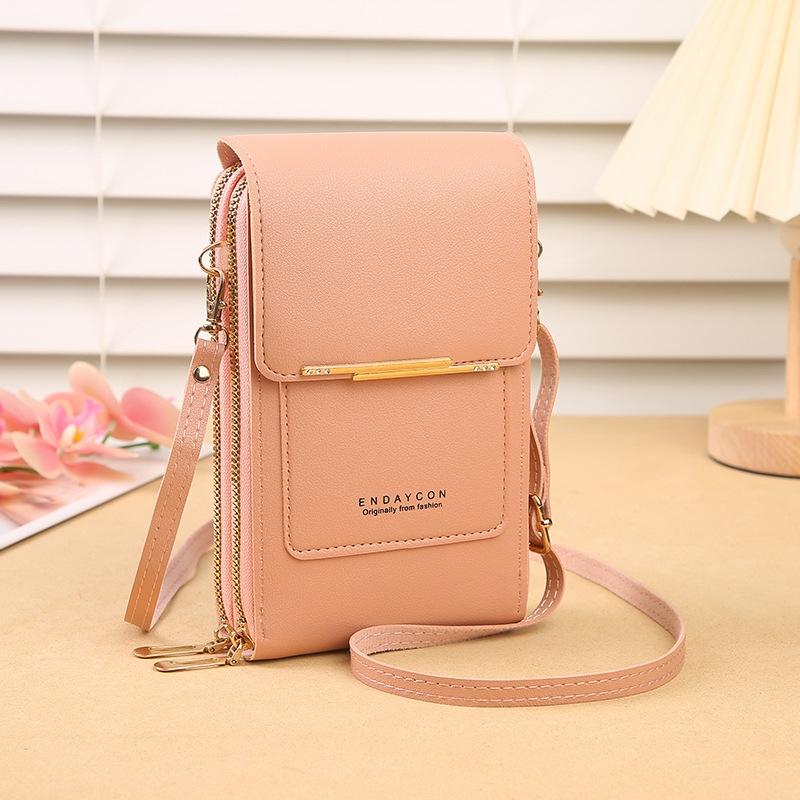 Multifunctional Touch Screen Crossbody Bag - Black