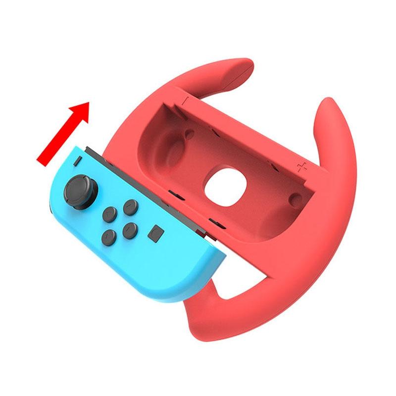 Red Nintendo Switch Steering Wheel for Gamepad