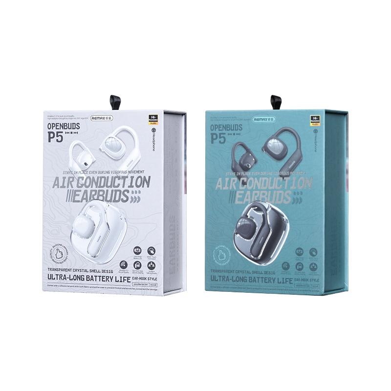 Crystal Air Conduction Bluetooth Earphones - Openbuds Ows - White