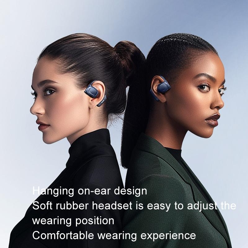 Crystal Air Conduction Bluetooth Earphones - Openbuds Ows - White