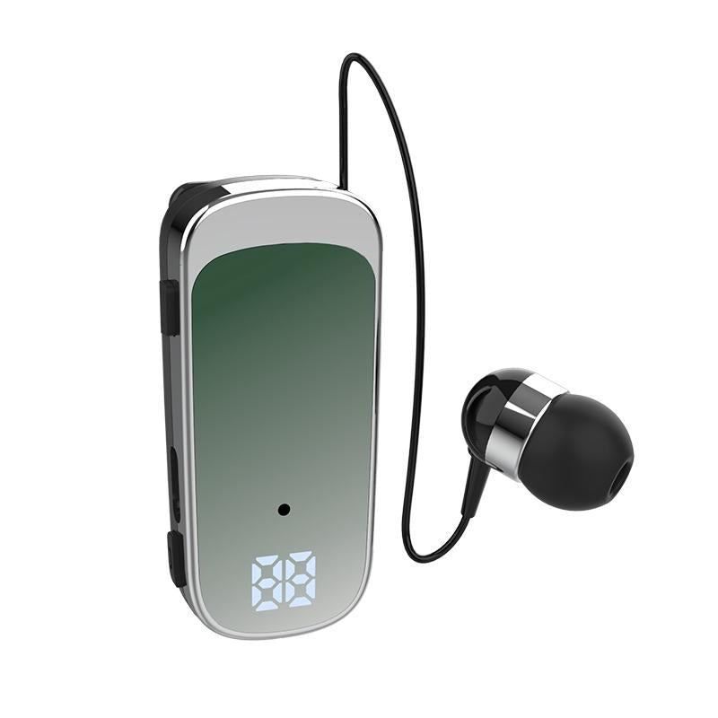 K65 Wireless Business Earbuds - Retractable Cable - Black