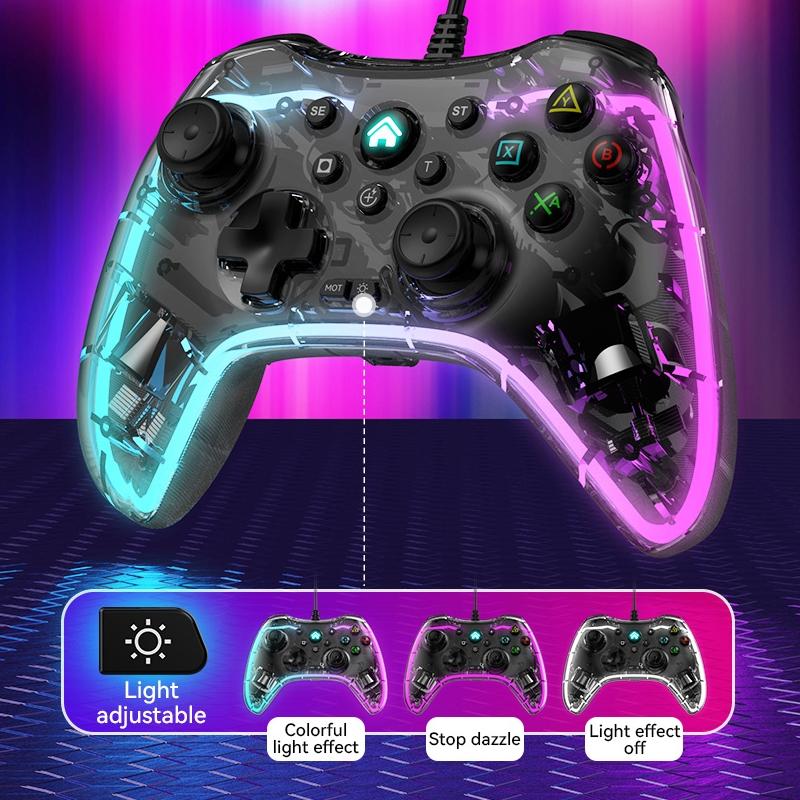 Universal Wired Gamepad for Nintendo Switch / Ps / Computer - Compatible with Multiple Devices - Black