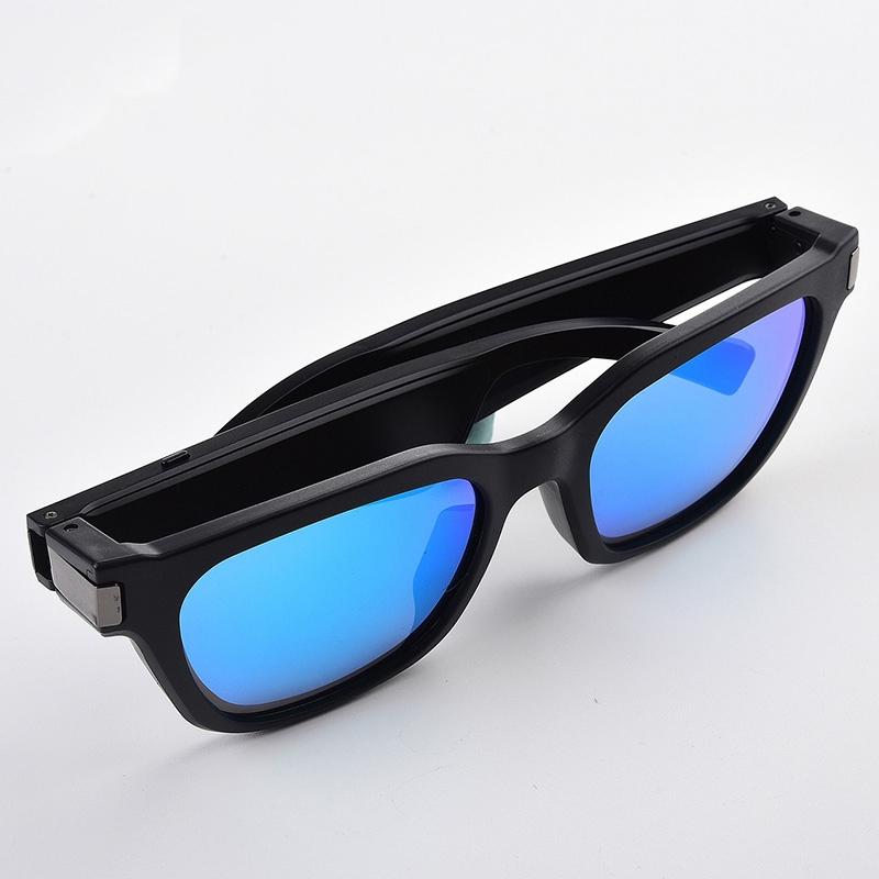 Waterproof Bluetooth Glasses Earphone - Mini Binaural Smart Call - Black Sunglasses