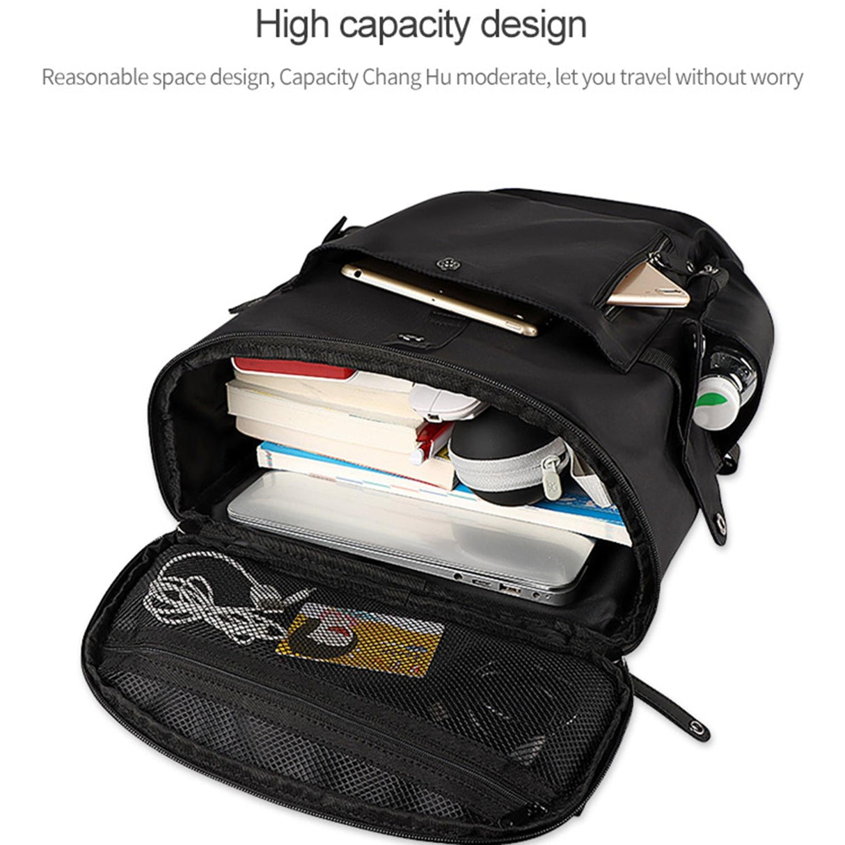 Universal Laptop Backpack With Usb Port - 13-15.6 Inch Capacity - Wine Red