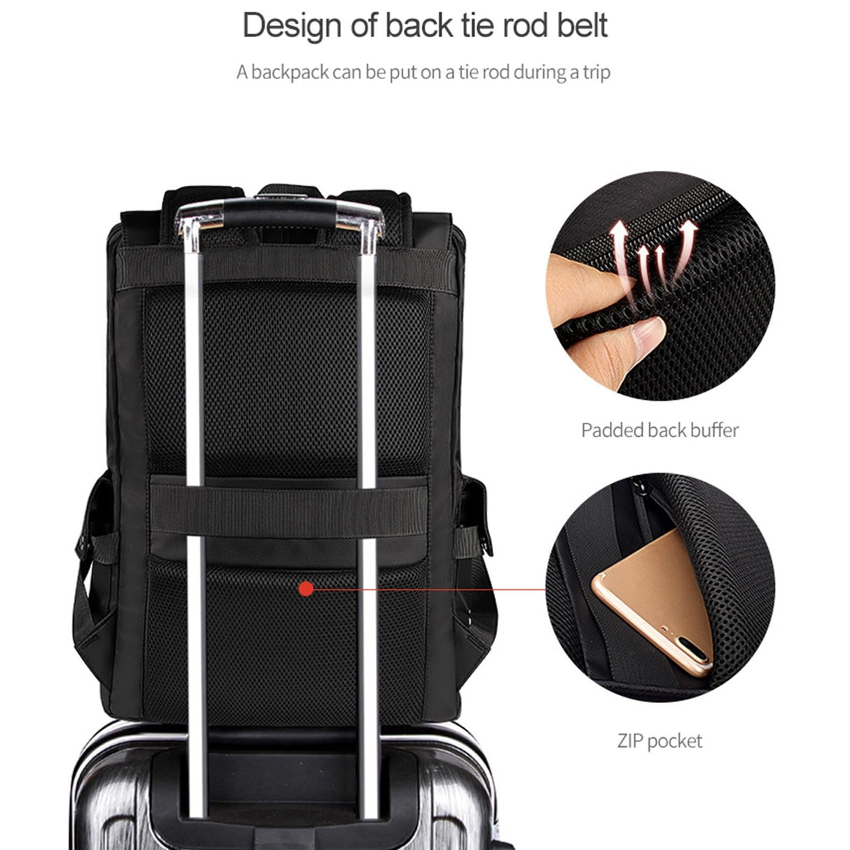 Universal Laptop Backpack With Usb Port - 13-15.6 Inch Capacity - Wine Red