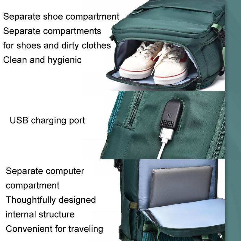 Spacious Business Travel Backpack Fits Laptop - Black