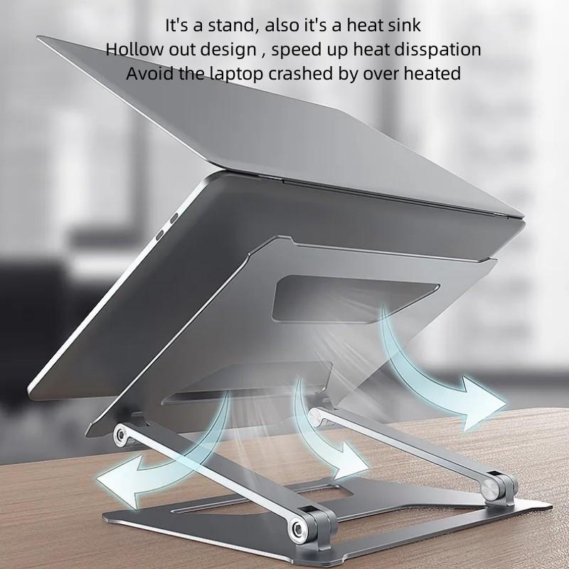Aluminum Laptop Holder for 14-17.3 Inch Screens - Ergonomic Design