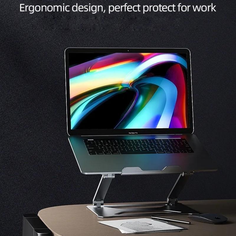Aluminum Laptop Holder for 14-17.3 Inch Screens - Ergonomic Design