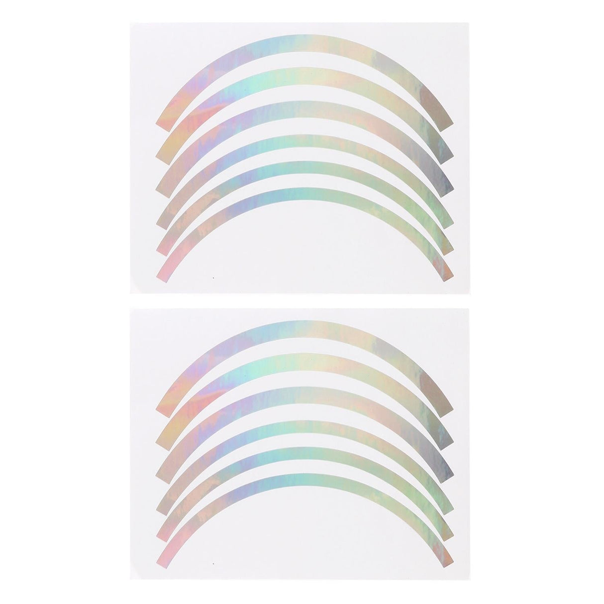 Blue Wheel Hub Sticker Set for Scooter / Bike / Electric Vehicle 2 Pcs - Silver Colorful